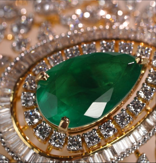 Delicate Emerald Diamond locket