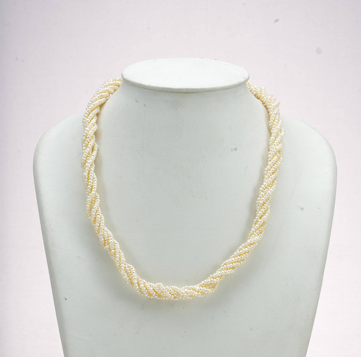 1.0-2.0mm White Seed Freshwater Pearl Necklace Set - AAA Quality