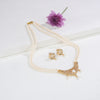 Exciting White Stone Freshwater Pearls Necklace Set