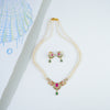 Customizable Red Green Multicolor Freshwater Pearl Necklace Set