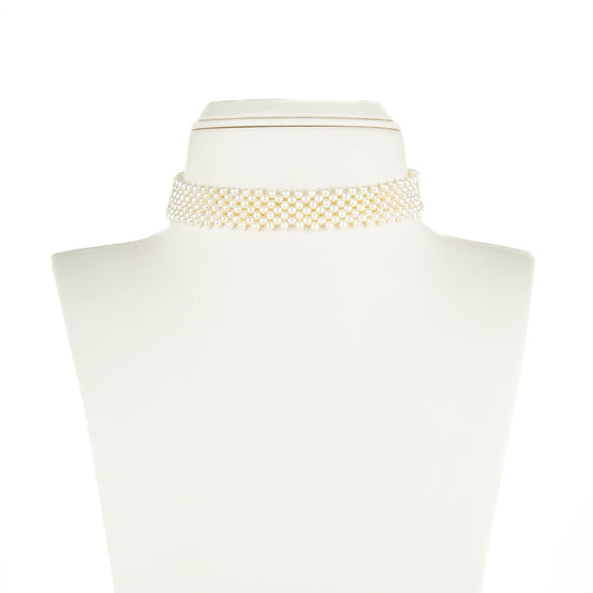 Brilliant Jali Freshwater Pearl Choker Set