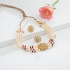 Floral Natural Ruby Freshwater Pearl Choker Set