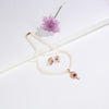 Unique Red Stone Freshwater Pearl Necklace Set