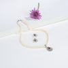 Stunning Red Stone Freshwater Pearl Necklace Set