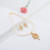 Exciting Red Stone Freshwater Pearls Necklace Set