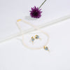 Shiny White Stone Freshwater Pearl Necklace Set