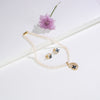 Lavish Blue Stone Freshwater Pearl Necklace Set