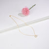 Golden Heart White Freshwater Pearl Necklace