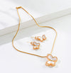 Subtle Butterfly Pearl Necklace Set