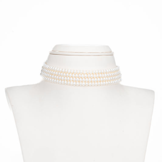 Adorable White Freshwater Pearls Choker Set