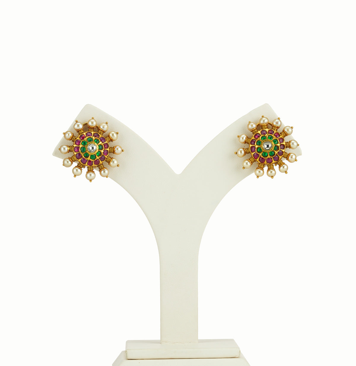 Elegant Ruby & Emerald Kundan Tops