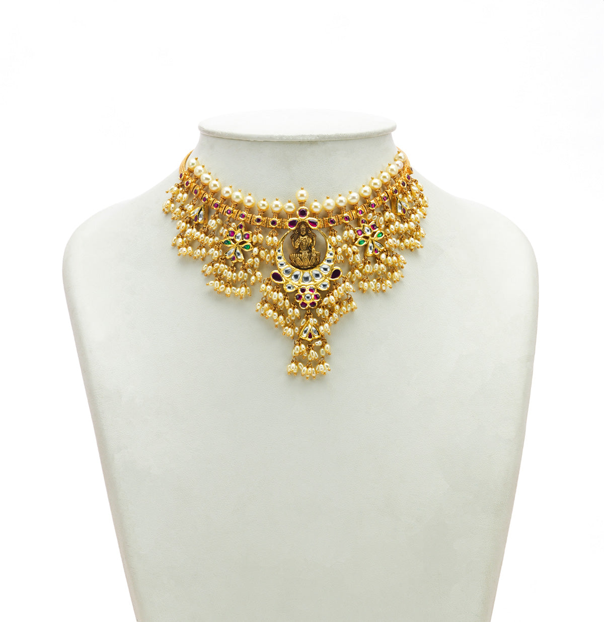 Detailed Kundan Gutta Pusalu Necklace Set