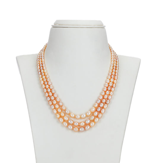 Grading Pink Drop Freshwater Pearl Necklace Set - AA Quality