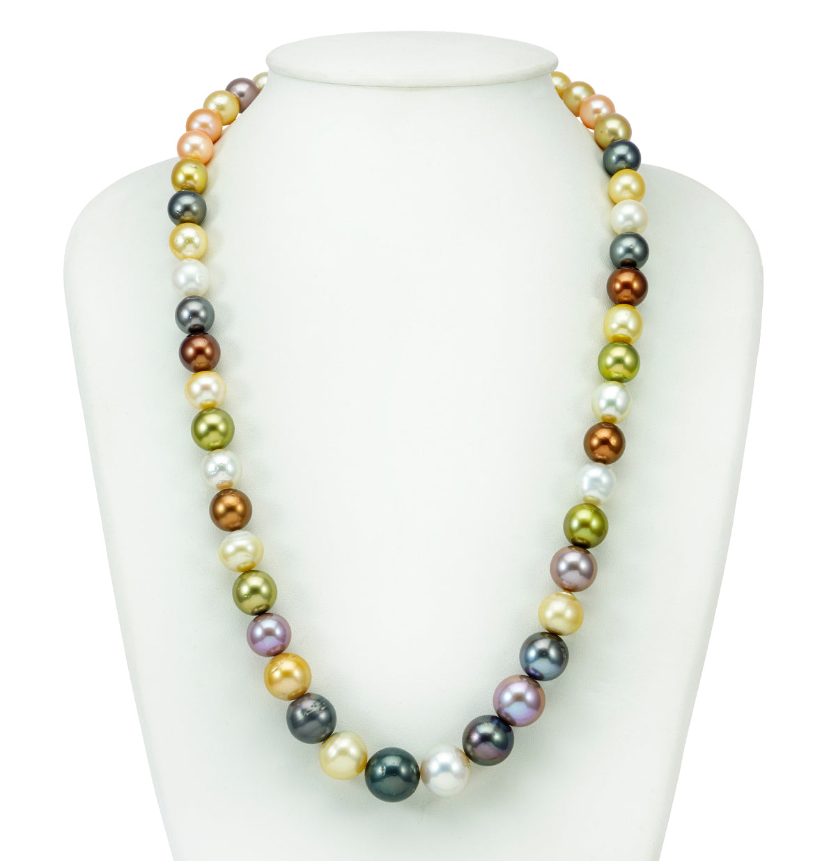 8.0-14.0mm Superior Multicolor South Sea Pearl Necklace Set -A Quality
