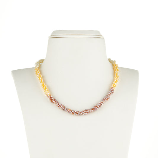 3.0-4.0mm Rice Multicolor Freshwater Pearl Necklace - AAA Quality