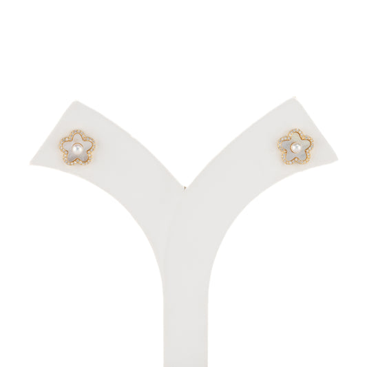 Exotic White Freshwater Pearl Stud Earrings