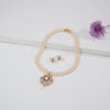 Brilliant Red Green Freshwater Pearls Necklace Set
