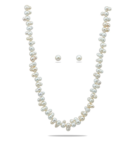 6.0-7.0mm Twins Mix Multicolor Freshwater Pearl Necklace Set - A Quality