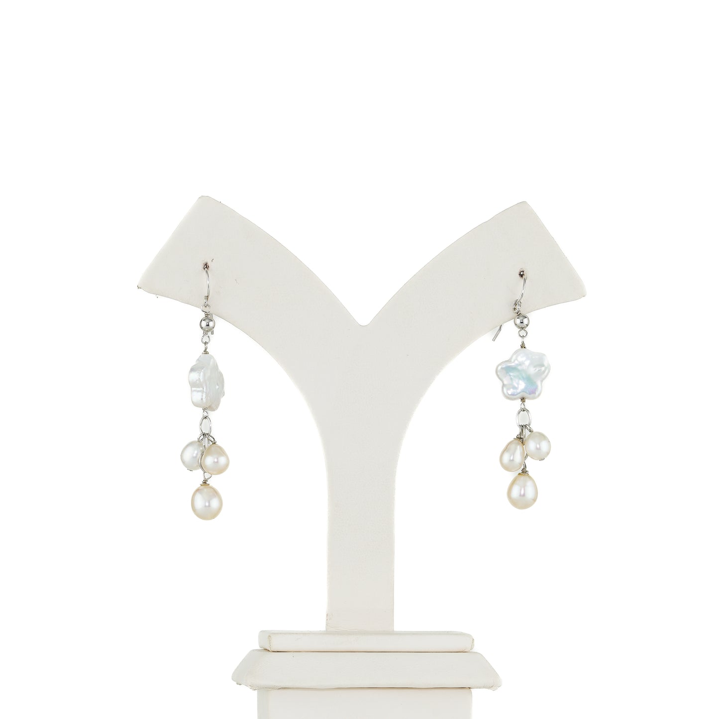 Shimmering Baroque Freshwater Pearl Dangling Earrings