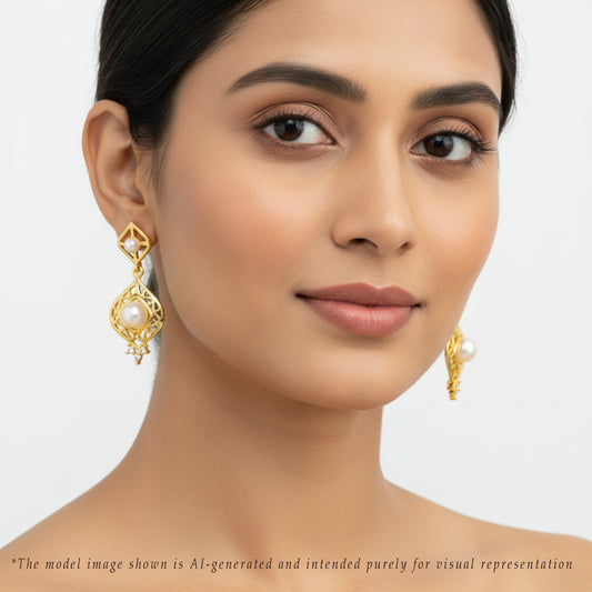 Exotic Fancy Freshwater Pearl Earrings