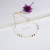 Natural Ruby And 3.0-4.0mm Mix Freshwater Pearl Necklace Set- A Quality