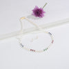 Natural Mix Ruby & Sapphire & Emerald And 3.0-4.0mm Button Freshwater Pearl Necklace Set - A Quality