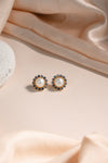 Celestial Sapphire Pearl Gold Earrings