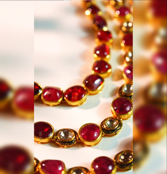 Brilliant Ruby Polki Necklace
