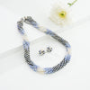Natural Shaded Blue Sapphire and 1.0-2.0mm Seed Freshwater Pearls Necklace Set - AAA Quality