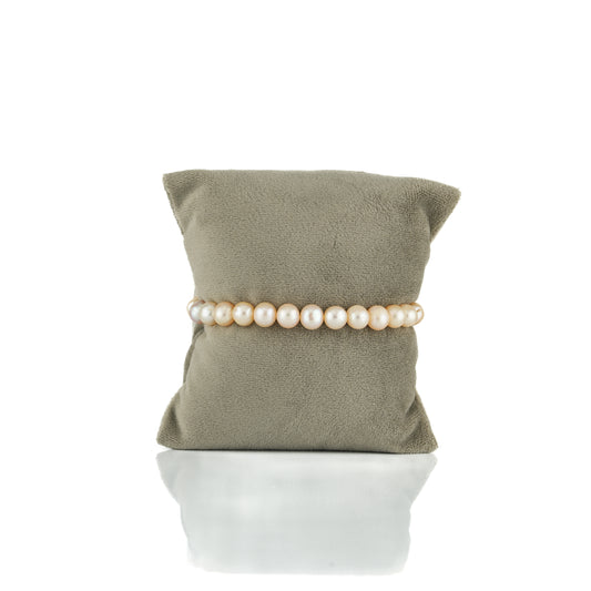 6.0-7.0mm Pink Near Round Freshwater Pearl Bracelet