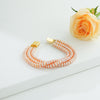 4.0-5.0mm Striking Pink Button Freshwater Pearl Bracelet