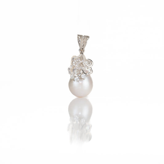 White Baroque Freshwater Pearl Locket