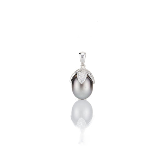 Classic Black Drop Freshwater Pearl Locket