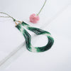 Natural Emerald Shaded Mala