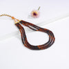 Rich Brown Natural Shaded Gomed Beads Necklace
