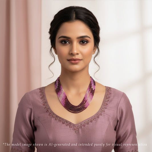 Natural Ruby Shaded Mala