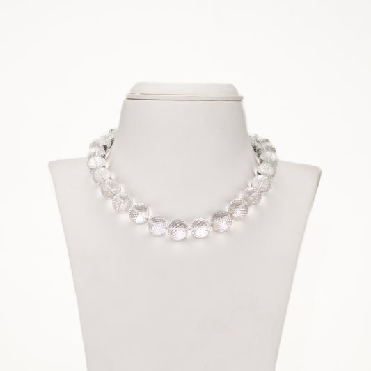 Clear Quartz Crystal Beads Necklace