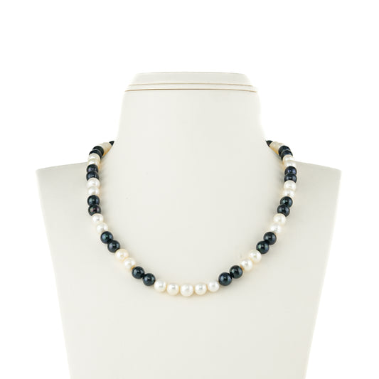 7.0-8.0mm Multicolor Near Round Freshwater Pearl Necklace Set - A Quality