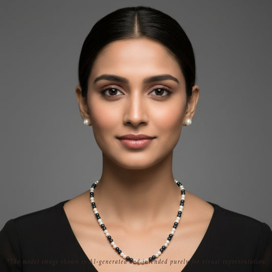 7.0-8.0mm Multicolor Near Round Freshwater Pearl Necklace Set - A Quality