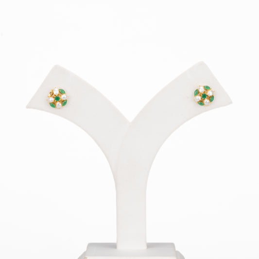 Luminescent Green Stone Freshwater Pearl Tops