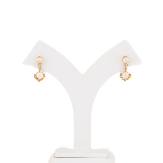 Exquisite Pink Freshwater Pearl Hanging Studs Earrings