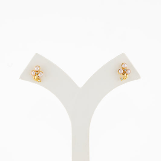 Marvelous Mermaid Tail Pink Freshwater Pearl Stud Earrings