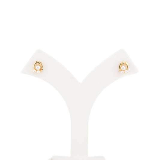Rosy White Freshwater Pearl Studs Earrings