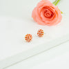 Exotic Coral Seed White Freshwater Pearl Stud Earrings