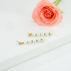 Natural Emerald And Freshwater Near Round Grading Freshwater Pearl Dangling Earrings