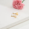 11.0-12.0mm Golden Round South Sea Hanging Pearl Earring