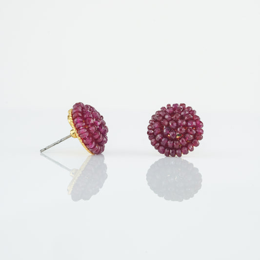 Natural Ruby Stud Earrings