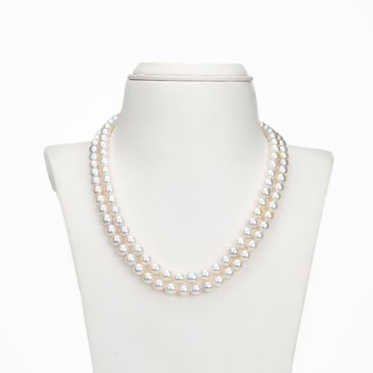 8.0-9.0mm White Drop South Sea Pearl Necklace - A Quality