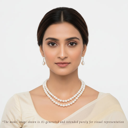 8.0-9.0mm White Drop South Sea Pearl Necklace - A Quality