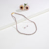 3.0-4.0mm Pink Button Freshwater Pearl Necklace Set - AA Quality